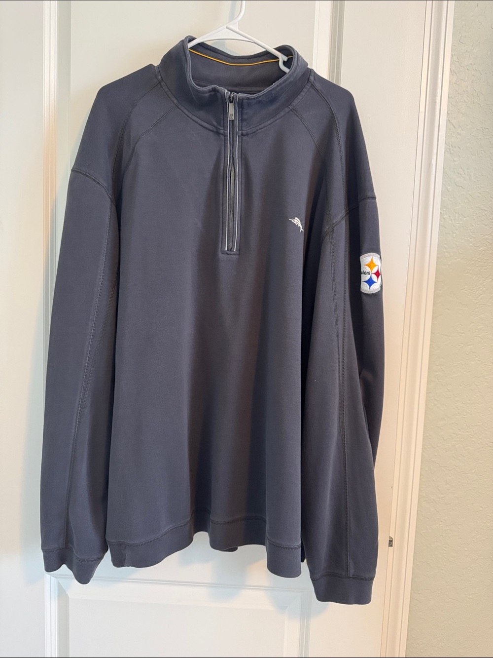 Tommy Bahama Men's Half-Zip Steeler Pullover - Charcoal